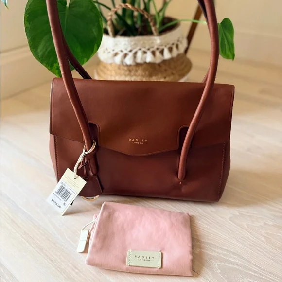 RADLEY LONDON Apsley Road Medium Flapover Tote - Dark Brown - Picture 1 of 10